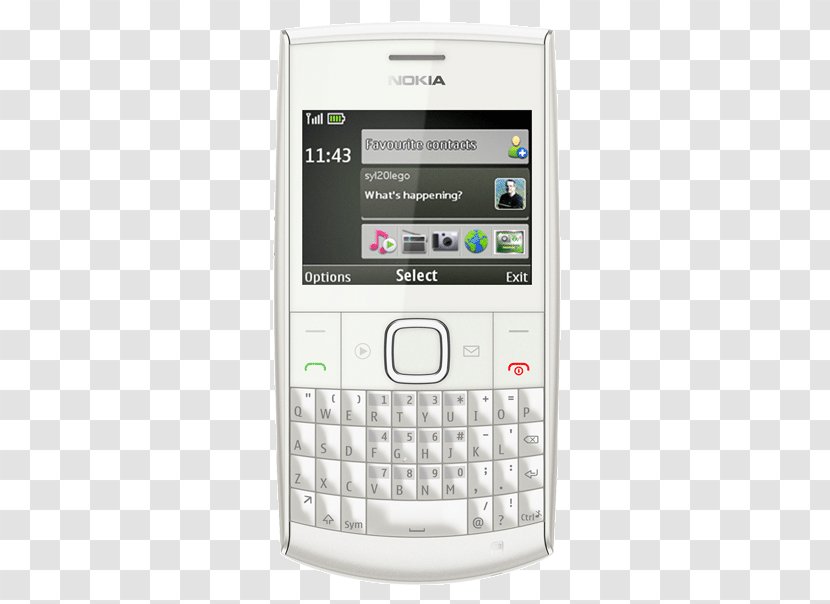 Nokia X2-01 - Mobile Phones - SilverUnlockedGSM Microsoft X2-00Tx4 Transparent PNG