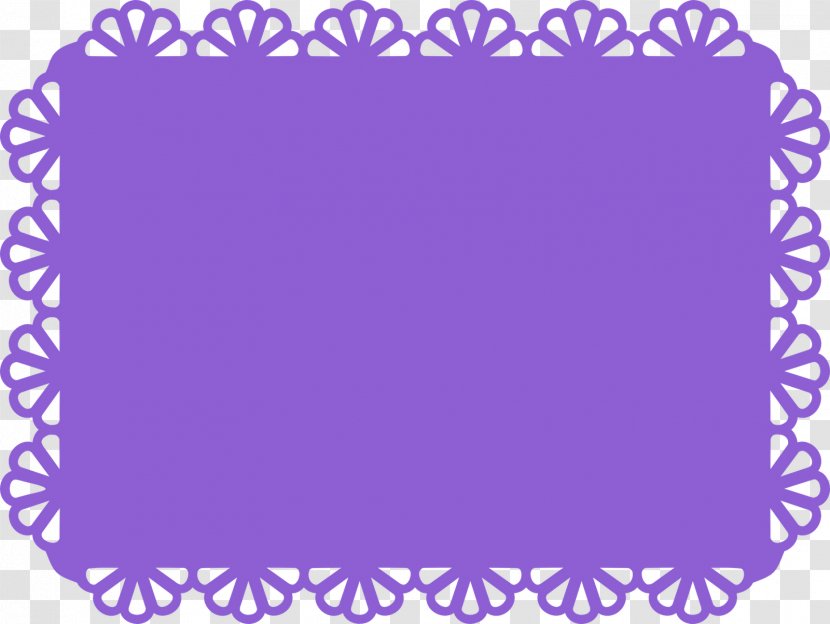 Scallop Picture Frame Rectangle Clip Art - Purple - Border Cliparts Transparent PNG