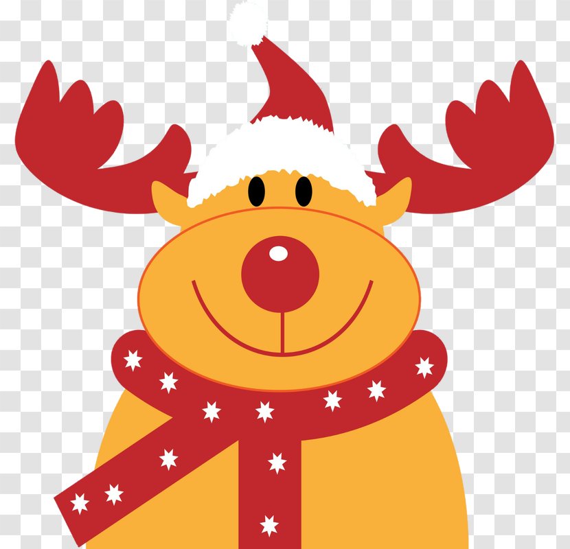 Rudolph Reindeer Santa Claus Christmas - Card Transparent PNG