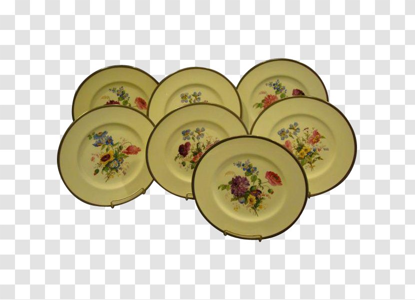 Tableware Platter Plate Porcelain Oval - Hand-painted Flowers Picture Material Transparent PNG
