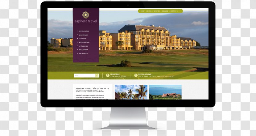 Old Course Hotel Computer Monitors Display Advertising Multimedia - Travel India Transparent PNG