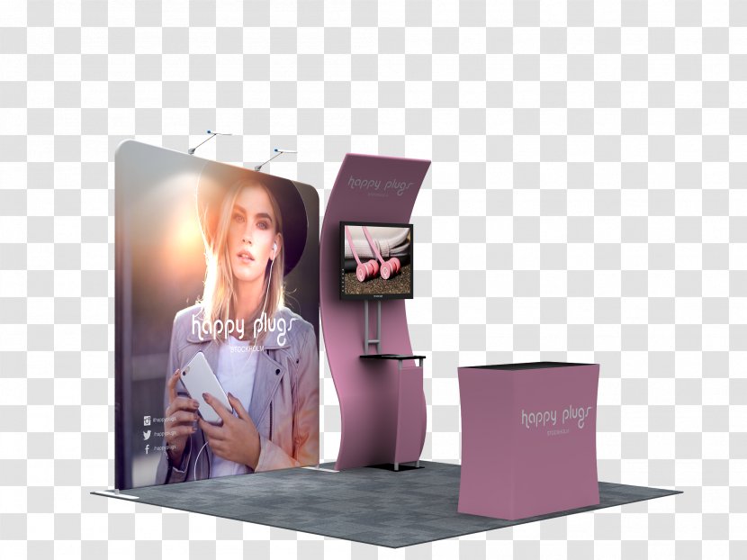 Banner Business Design Textile Printing - Purple - Exhibition Booth Transparent PNG