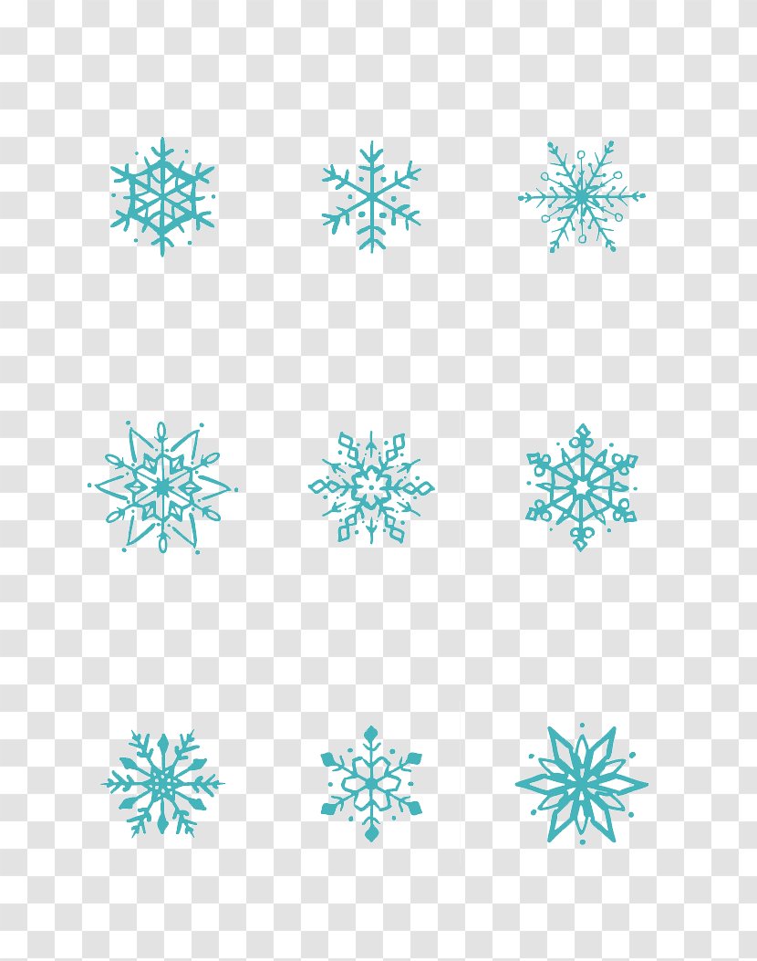Paper Snowflake - Aqua - Winter Snow Vector Material Transparent PNG