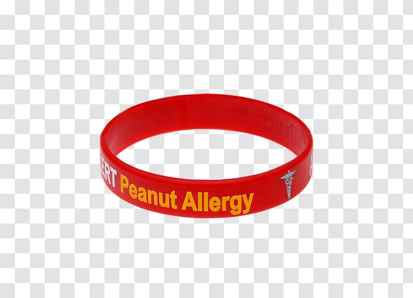 Wristband Bracelet Allergy Medical Identification Tags & Jewellery Silicone - Peanut Transparent PNG