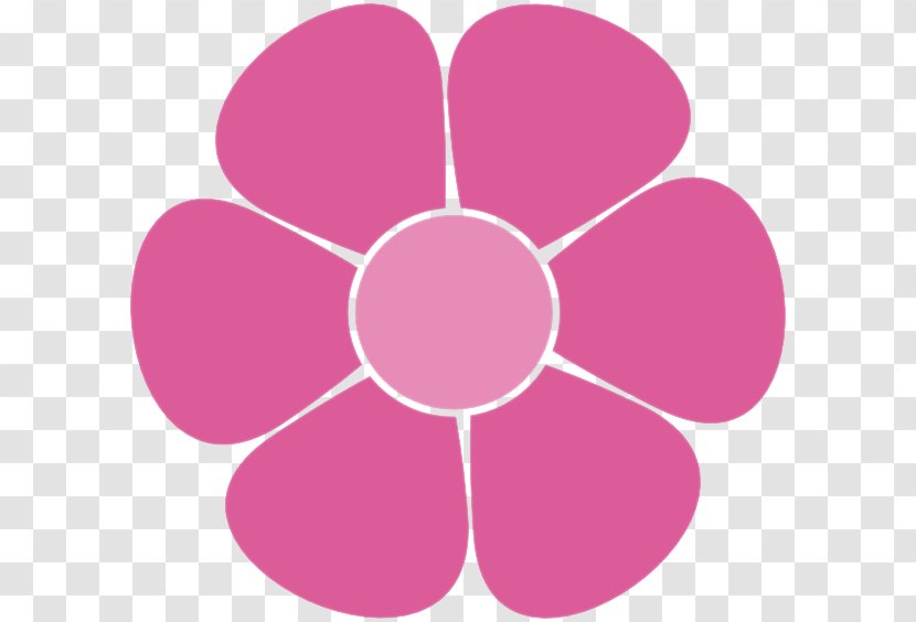 Clip Art Pink Flowers Openclipart Free Content - Plant Transparent PNG