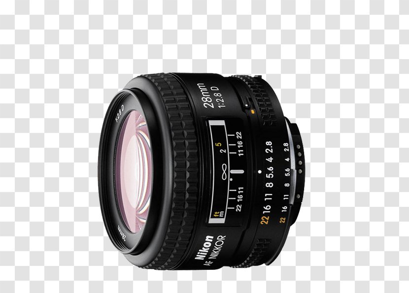 Nikon AF Nikkor 50 Mm F/1.8D AF-S DX 35mm F/1.8G 28mm Camera Lens - Single Reflex Transparent PNG