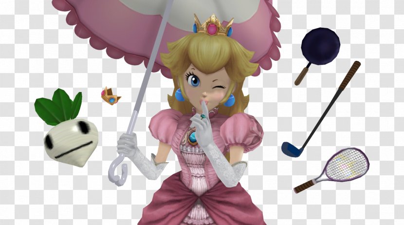 Princess Peach Mario Bros. Daisy MikuMikuDance Super Smash For Nintendo 3DS And Wii U - Silhouette - Radish Transparent PNG