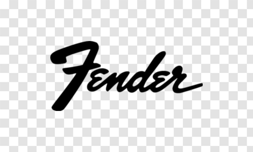 Fender Stratocaster Telecaster Musical Instruments Corporation Logo Guitar - Black And White Transparent PNG