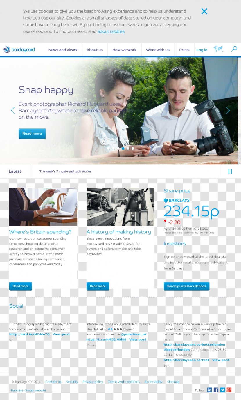 Web Design Consumer Page - Barclaycard Transparent PNG