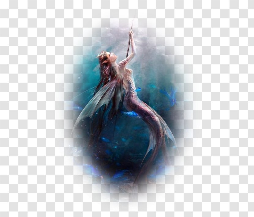 Mermaid Art Siren Legendary Creature Painting - Frame Transparent PNG