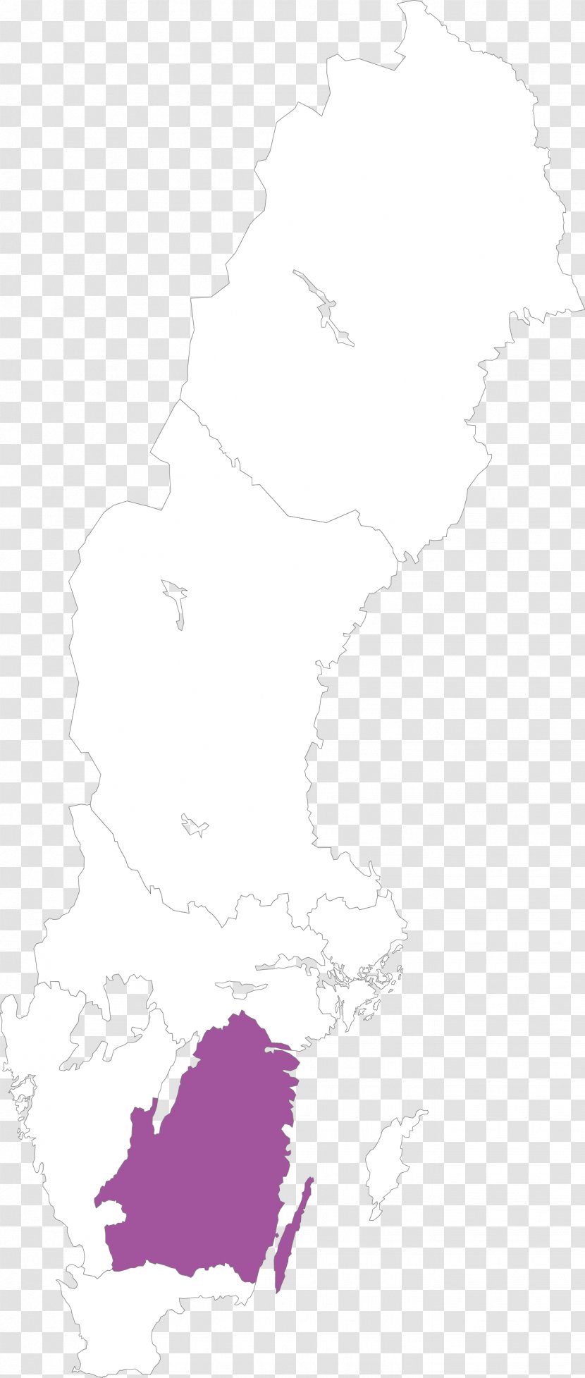 Sweden Map Tuberculosis - Purple Transparent PNG