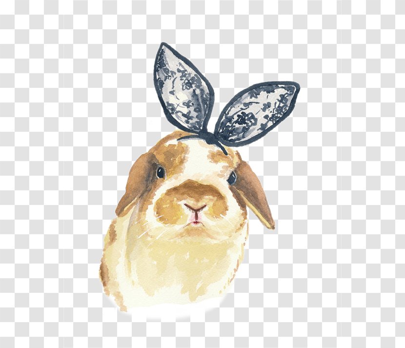 Easter Bunny Rabbit Watercolor Painting Illustration - Work Of Art - Small Fresh,Beautiful,Hand Painted,Watercolor,puppy Transparent PNG