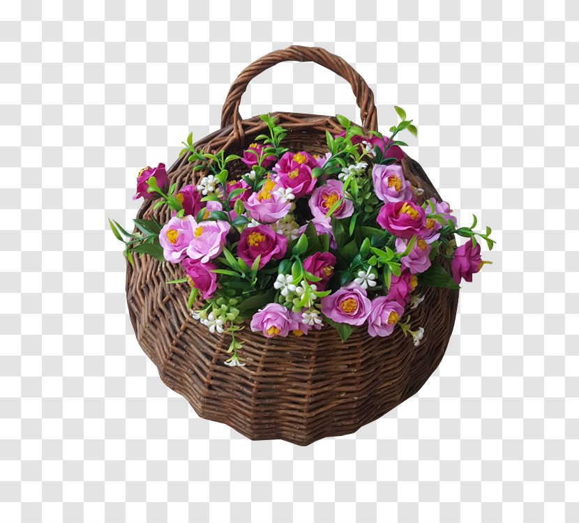Floral Design Wreath Flower - Food Gift Baskets - Vintage Bamboo Transparent PNG