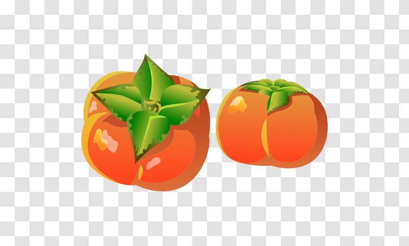 Cartoon Persimmon - Diospyros - Red Tomato Model Transparent PNG