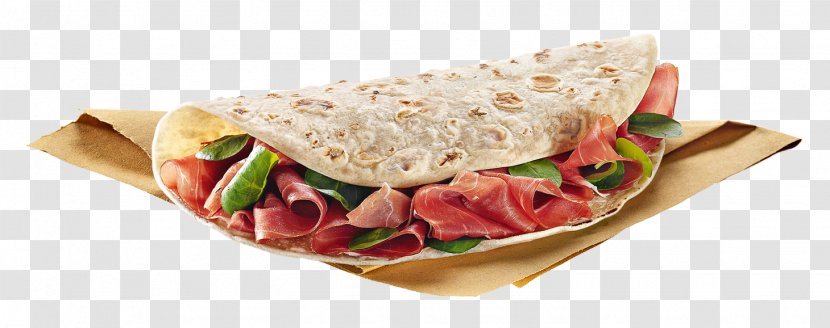 Piadina Pizza Romagna Salami Stuffing - Piada Italian Street Food Transparent PNG