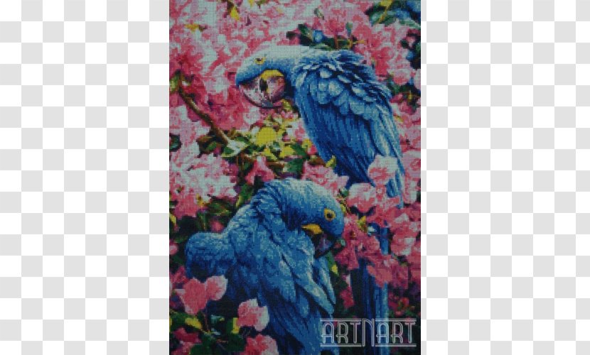 Parrot Cross-stitch Embroidery Painting Craft - Bird - Watercolor Diamond Transparent PNG