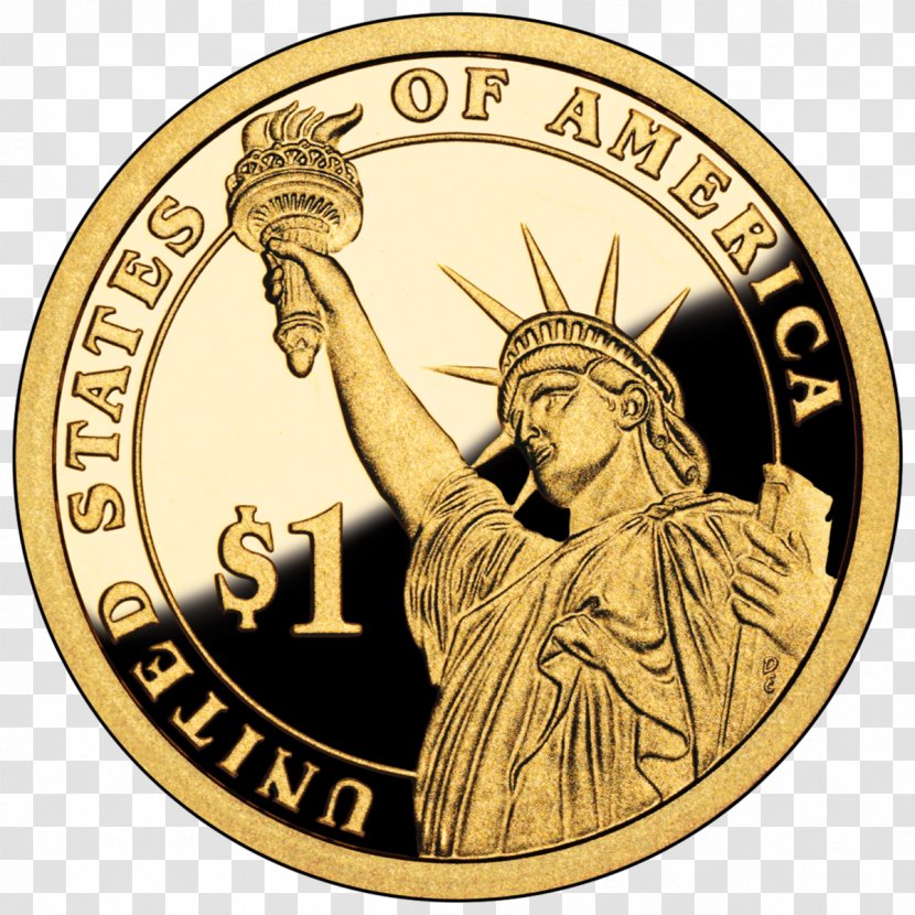 United States Dollar Presidential $1 Coin Program - Gold Transparent PNG