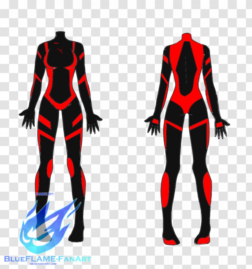 Shoulder Wetsuit Character Fiction RED.M - Neck - Black Widow Fanart Transparent PNG