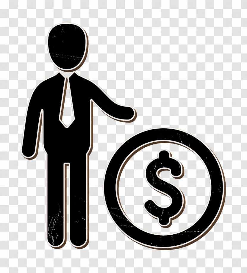 Man And Dollar Coin Icon Businessman Icon Productivity Icon Transparent PNG