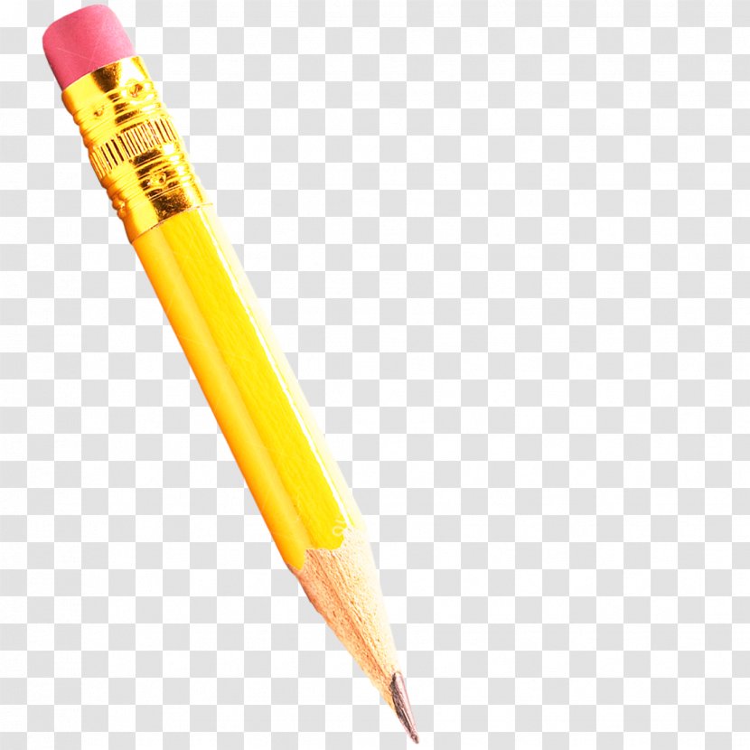 Yellow Writing Instrument Accessory Implement Pen Office Supplies - Ball Transparent PNG
