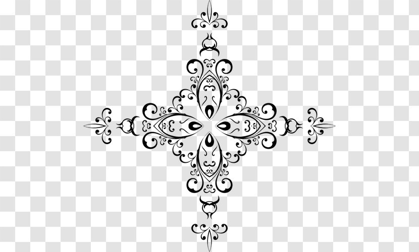 Floral Design Ornament - Monochrome Photography - Stylish Transparent PNG