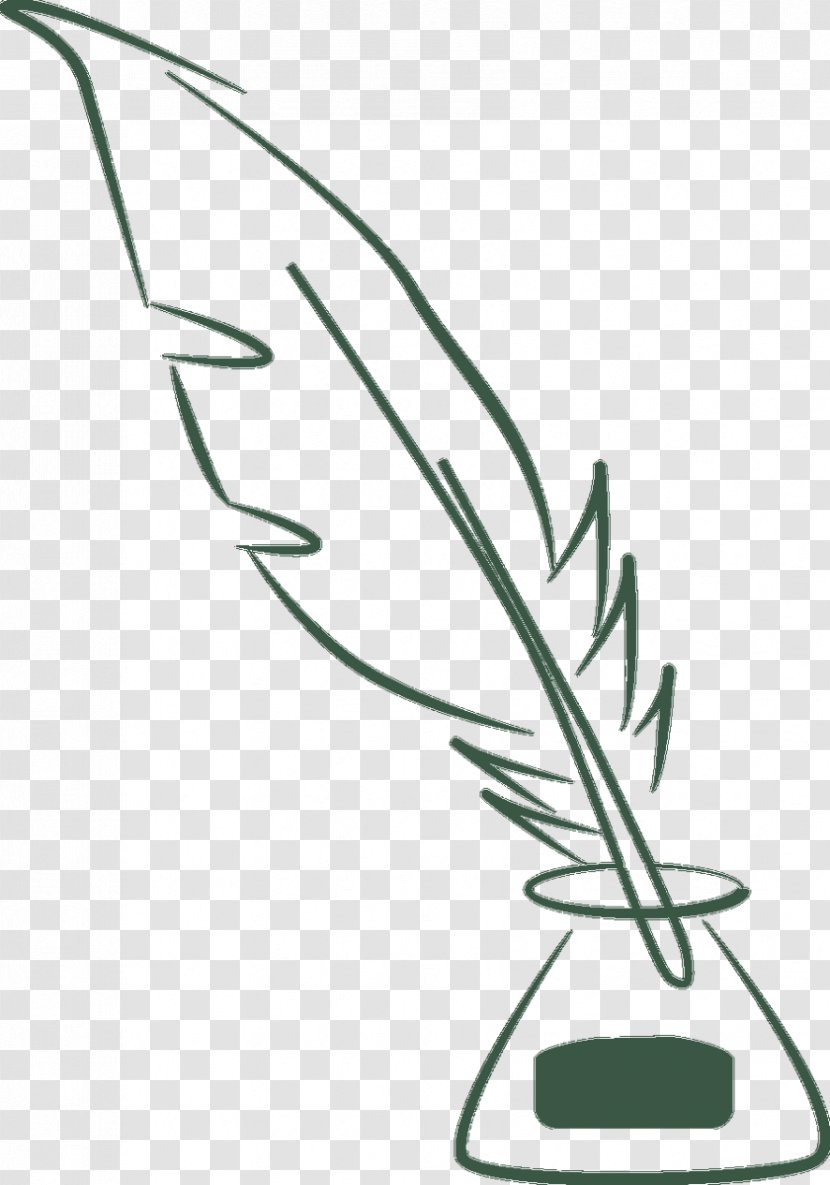 Quill Inkwell Paper Pen - Grass Family - School Starts Transparent PNG