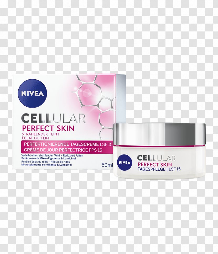 Lotion NIVEA CELLular Anti-Age Day Cream Perfect Skin Tagesfluid - Nivea Cellular Tagespflege - Face Care Transparent PNG