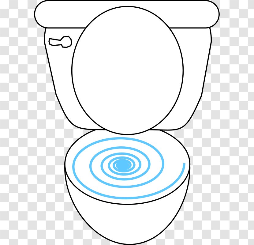 Flush Toilet Bathroom Clip Art - Hand-drawn Cartoon Transparent PNG