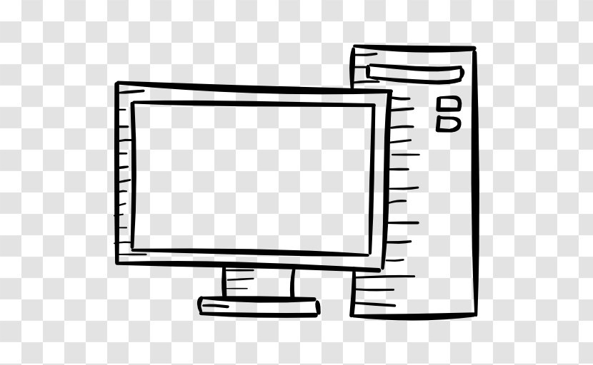 Computer Monitors Black And White Host - Paper Transparent PNG