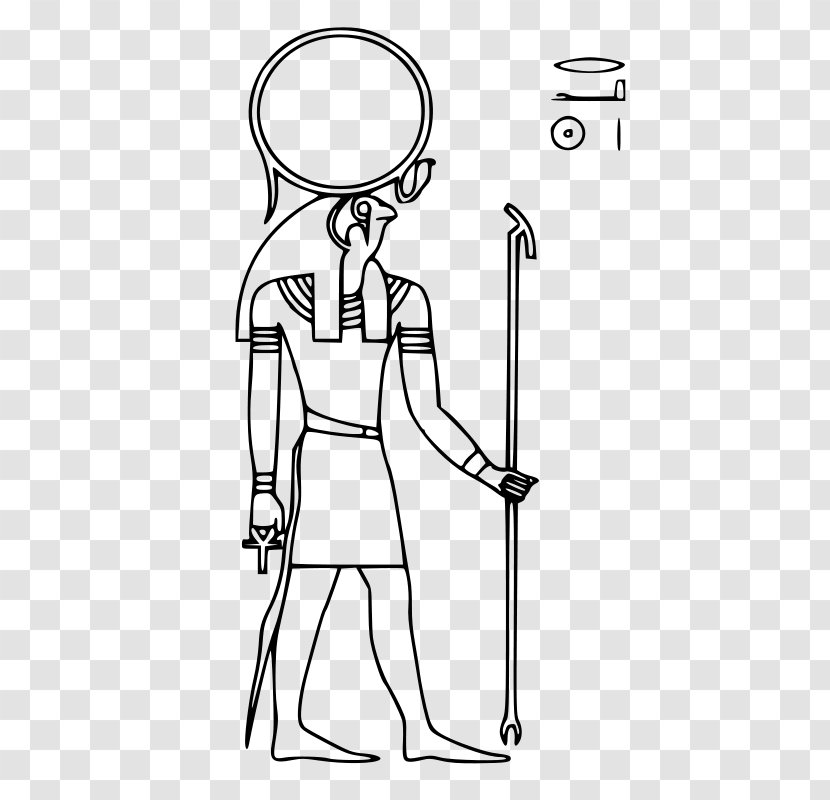 Ancient Egypt Line Art Ra Clip - Standing - Pattern Transparent PNG