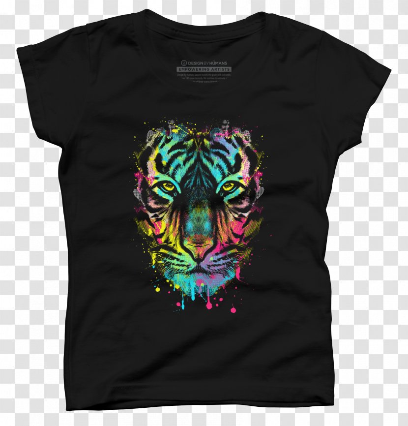 T-shirt Tiger Sleeve Fashion Pantherinae - Frame Transparent PNG