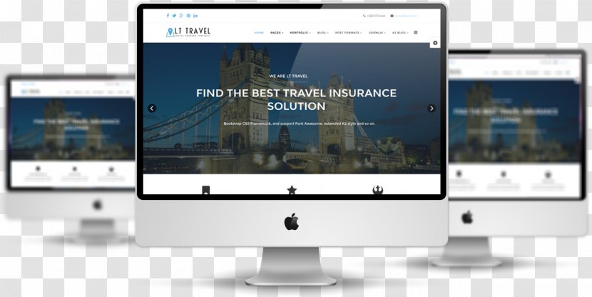 Responsive Web Design Template System Joomla Bootstrap - Brand - Imac Transparent PNG