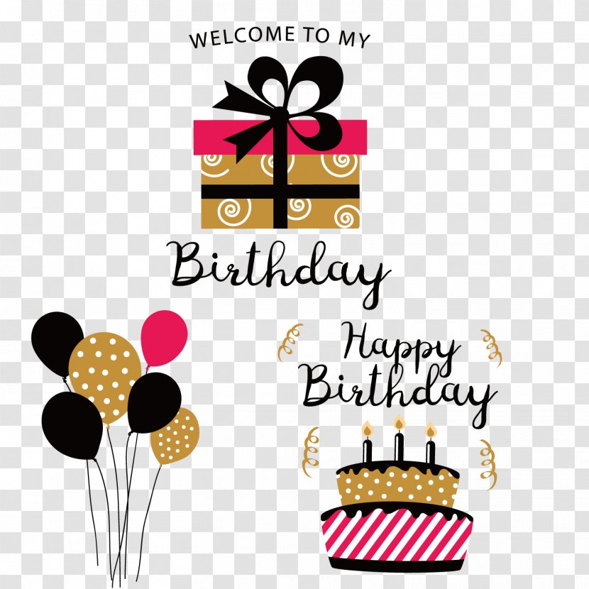 Birthday Paper Party Gift Gratis - Happy To You - Card Element Transparent PNG