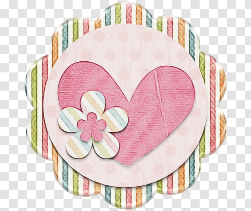 Pink M Heart Tableware M-095 Transparent PNG
