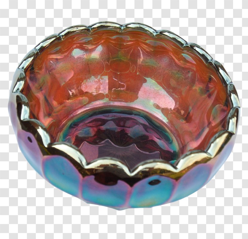 Eda Blue Carnival Glass Vase Rose Bowl - Municipality - Plate Transparent PNG