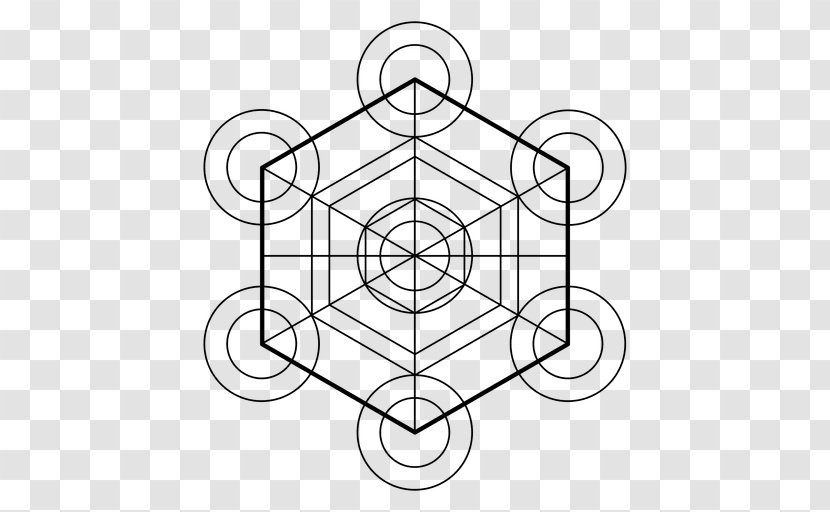 Sacred Geometry Cube Metatron Mandala Transparent PNG