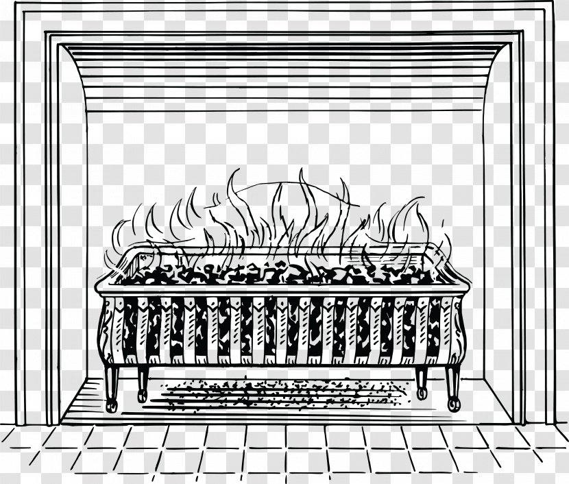Clip Art Brick Fireplace Openclipart Free Content - Furniture - Firebox Transparent PNG
