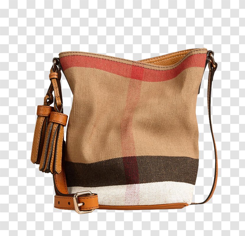 Handbag Leather Canvas Burberry - Motif - Ms. Small Shoulder Bag Transparent PNG