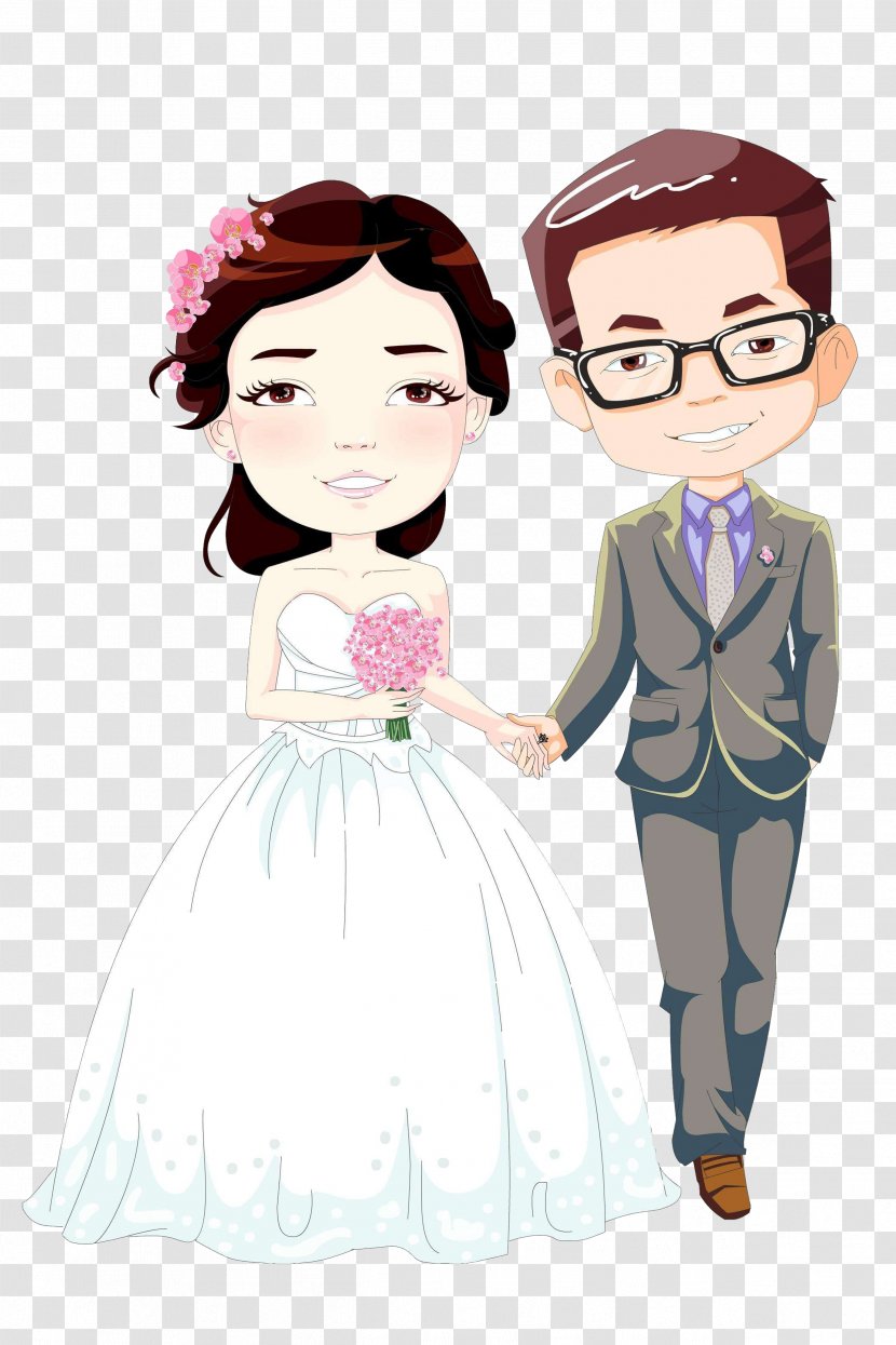 Wedding Marriage Cartoon - Flower - Married Villain Transparent PNG