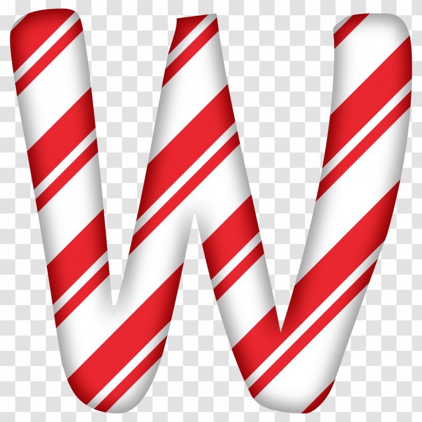 Alphabet ABC Christmas Letter Candy Cane Clip Art - Red Transparent PNG