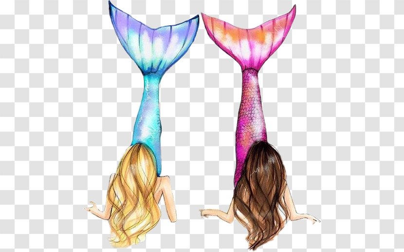 Mermaid Drawing Best Friends Forever Painting - People Transparent PNG