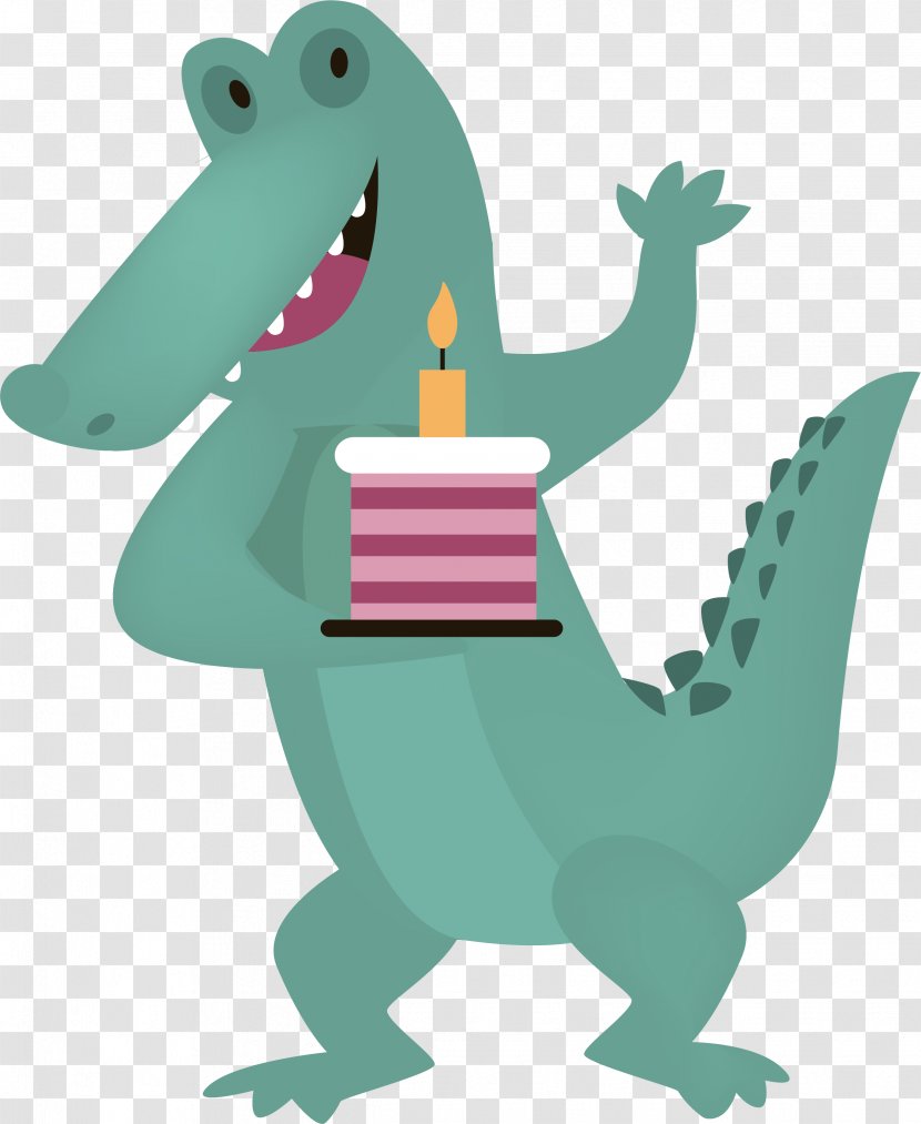 Crocodiles Alligator - Art - With A Cake On It Transparent PNG
