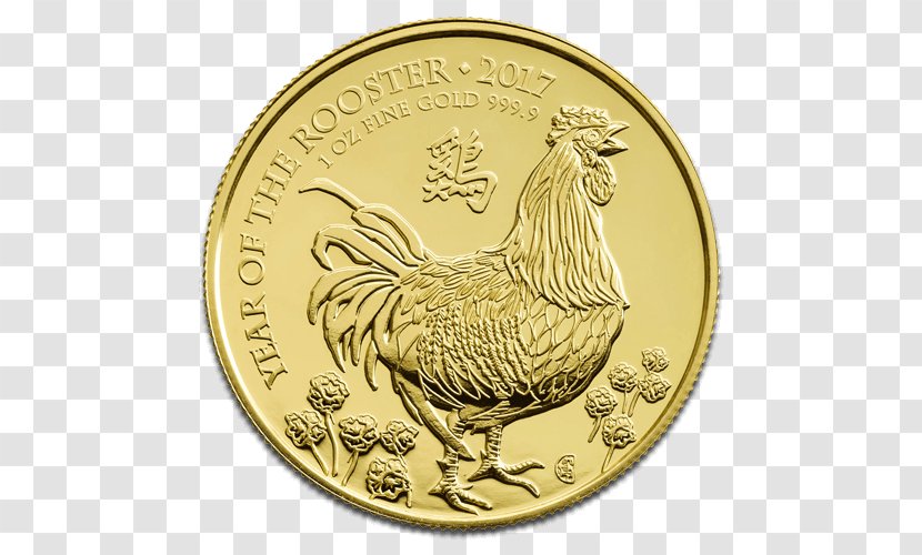 Gold Britannia Lunar Series Bullion Coin - Bird - Coins Transparent PNG