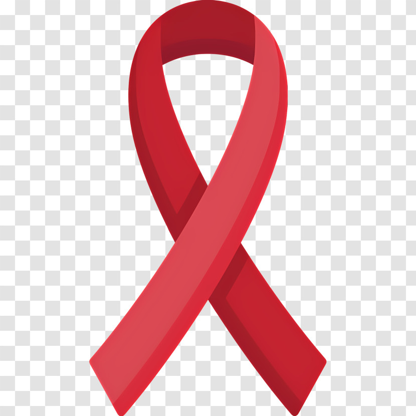 Ribbon - Red Awareness Ribbon Symbol Illustration Transparent PNG