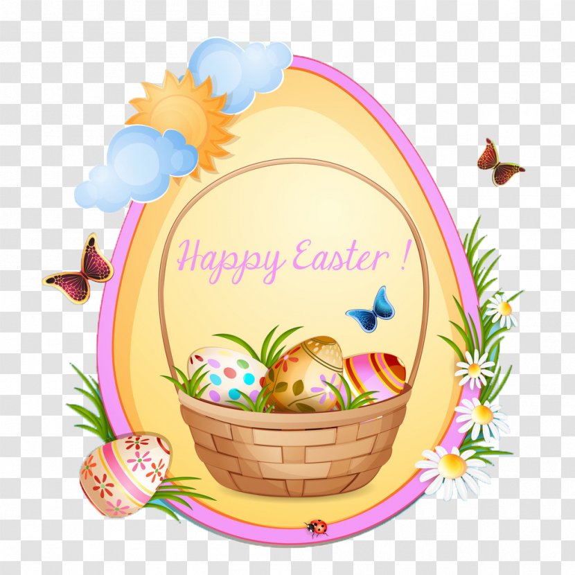 Easter Bunny Egg Illustration - Basket - Happy Transparent PNG