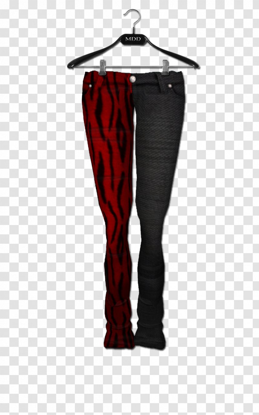 Slim-fit Pants Red & Black Jeans Low-rise - Ballet Shoe Transparent PNG