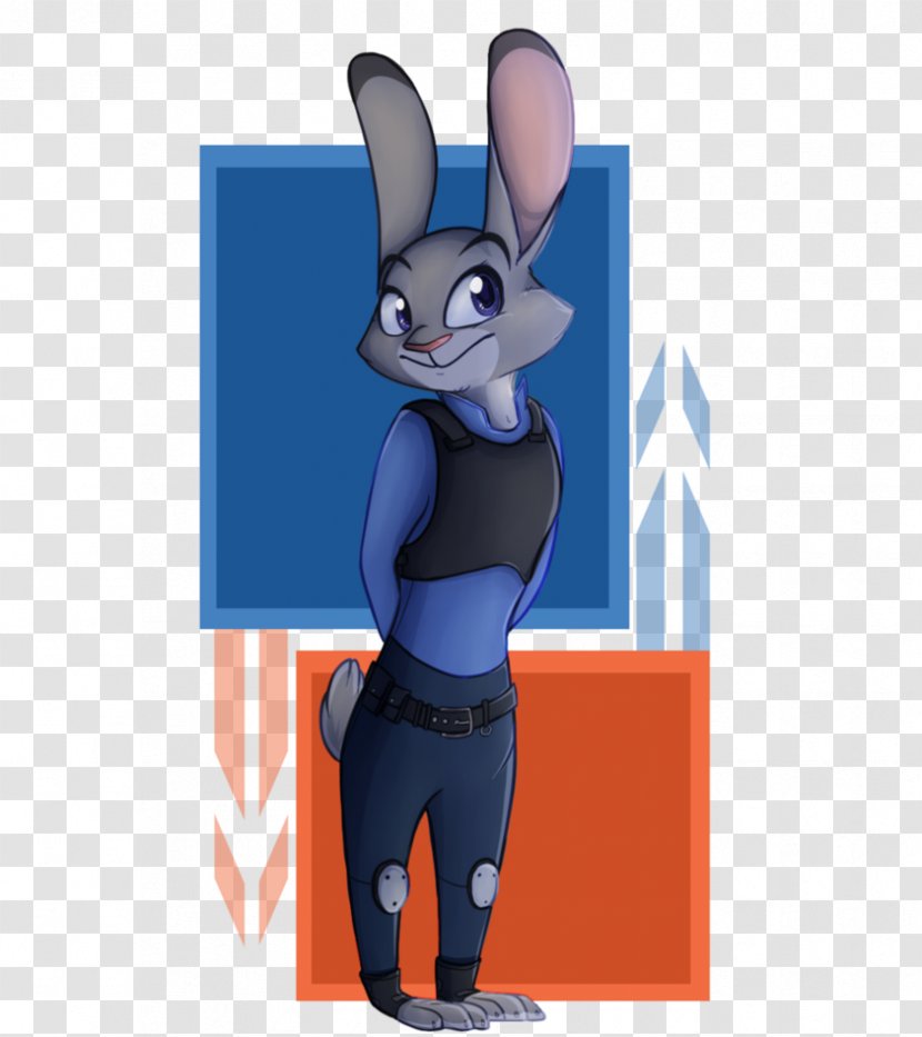 Lt. Judy Hopps Nick Wilde Domestic Rabbit DeviantArt Drawing - Vertebrate Transparent PNG