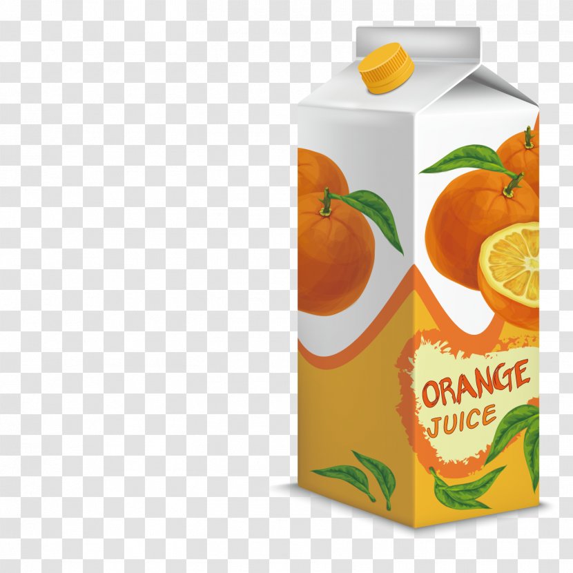 Orange Juice Cocktail Drink - Boxed Transparent PNG