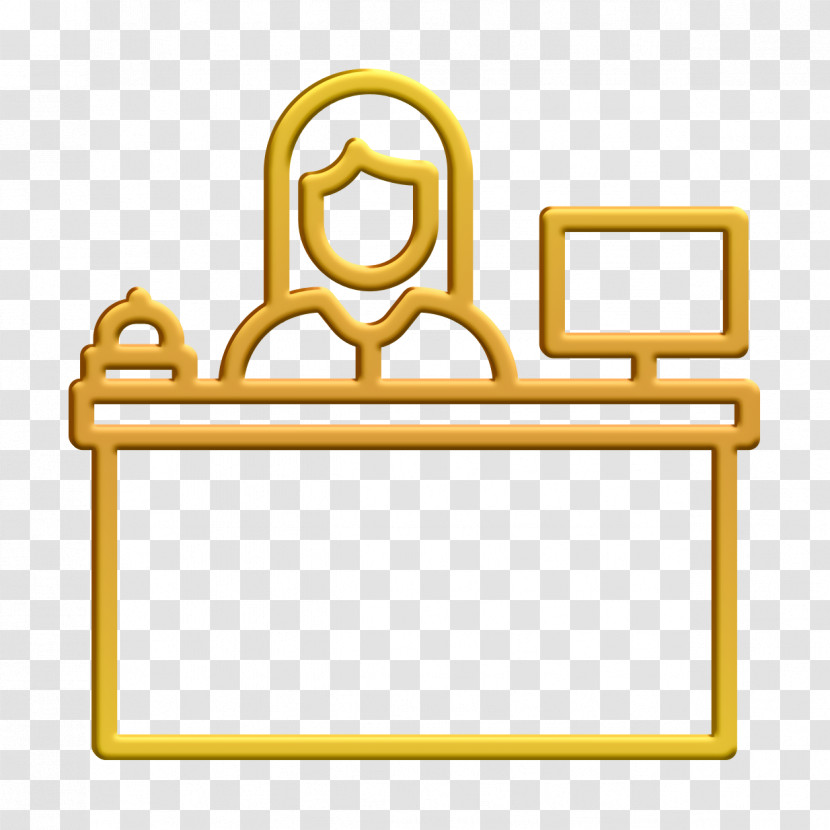 Receptionist Icon Desk Icon Hotel Icon Transparent PNG