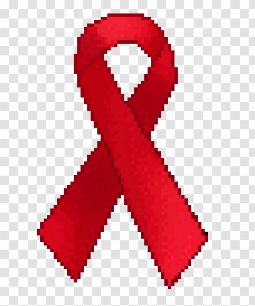 Red Ribbon Cross-stitch HIV/AIDS Clip Art - Crossen Agency Inc Transparent PNG